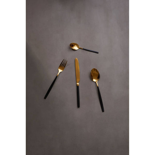 Black & Gold Cutlery Set