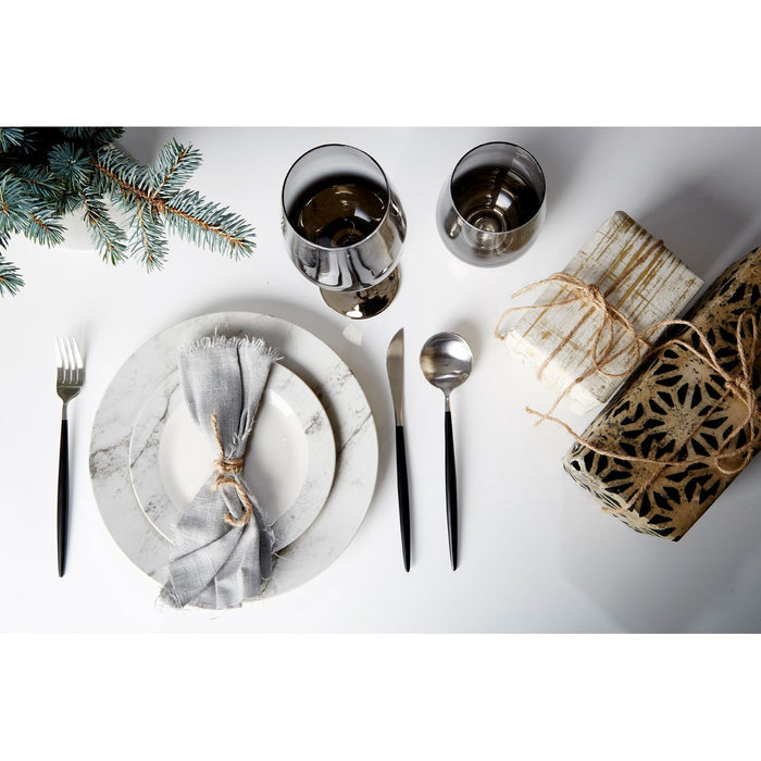 Black & Silver Cutlery Set (16 Piece)
