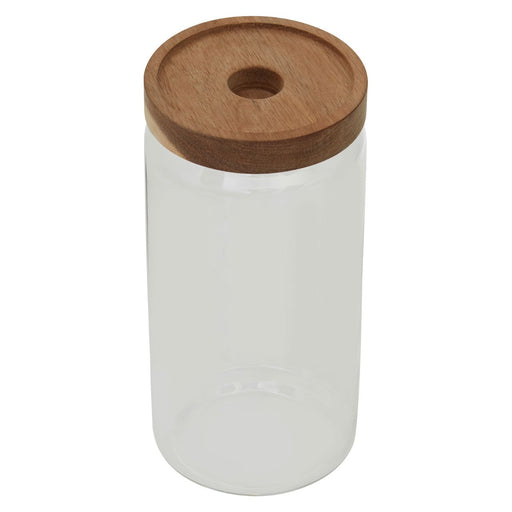 Chombo Glass Storage Jar With Airtight Wood Lid