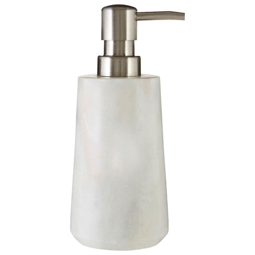 white marble dispenser