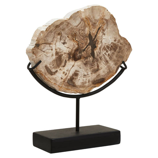 Handcrafted sculpture made of petrified wood.