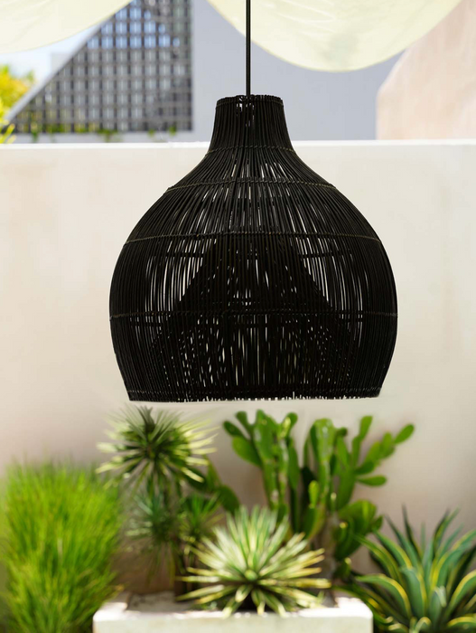 Black Bottle Pendant Light