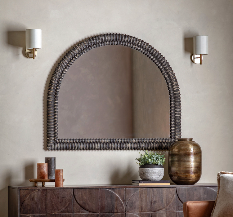 Overmantle Arched Mirror