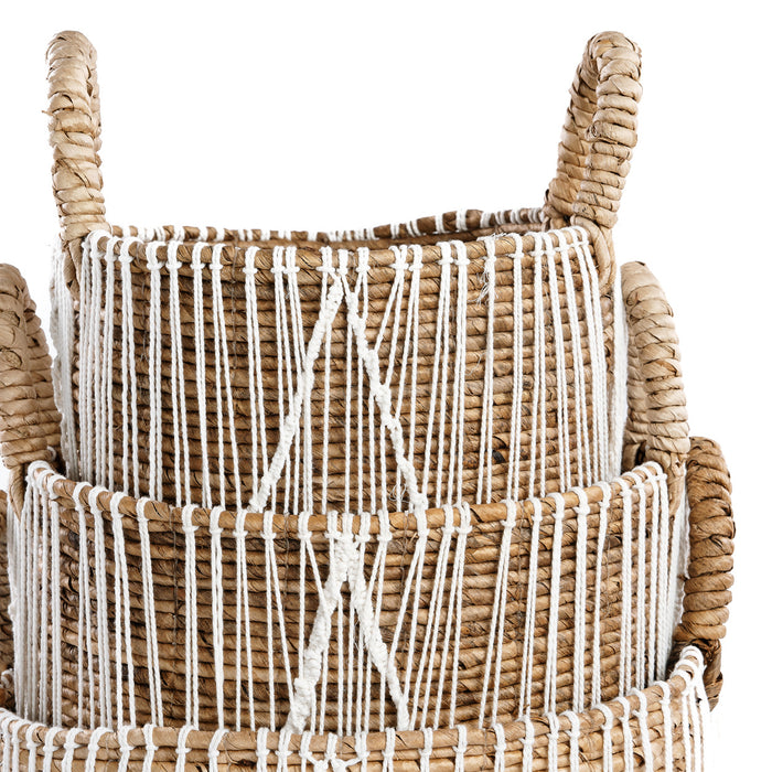 Stitched Macrame Basket - Small