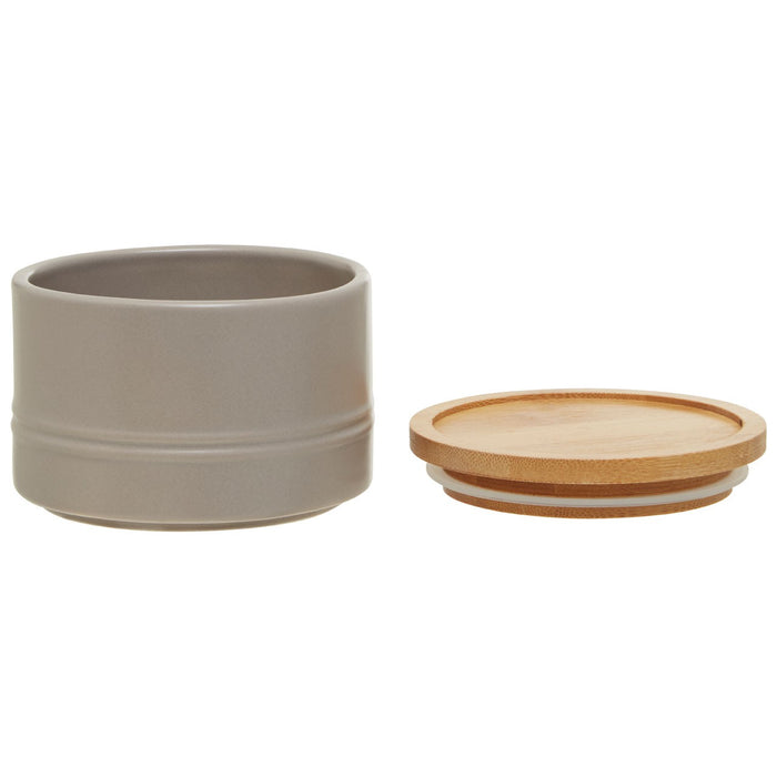 Grey Bamboo Lid Canister - Small