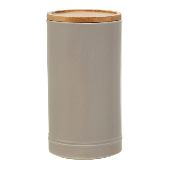Grey Bamboo Lid Canister - Large