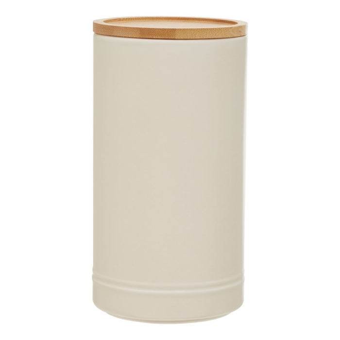 Cream Bamboo Lid Canister - Large
