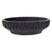 Textured black wooden serving bowl
