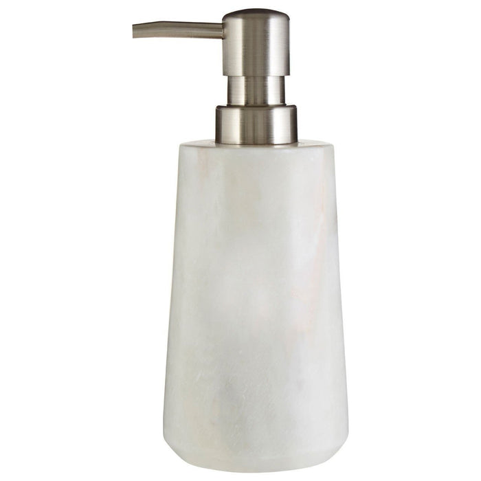 Natural White Agra Marble Bathroom Accessory Set Of 5