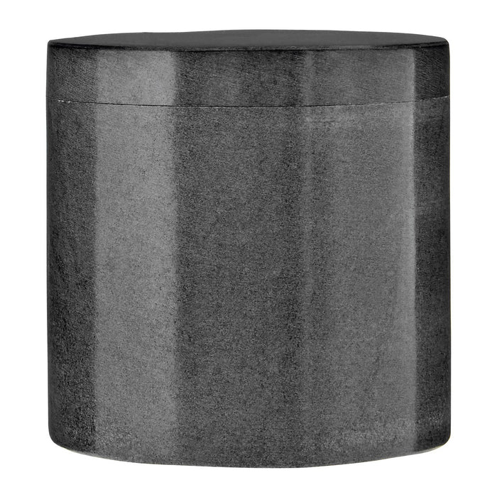 Black & Brass Agra Marble Cotton Jar | Bath Salts Jar