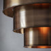 Brass three tier pendant light