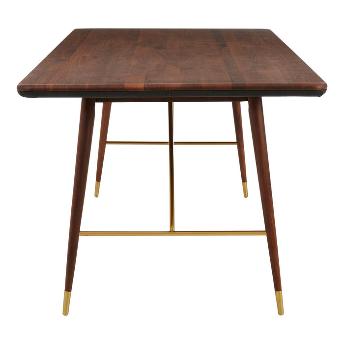 Walnut And Brass Dining Table
