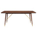 Walnut And Brass Dining Table