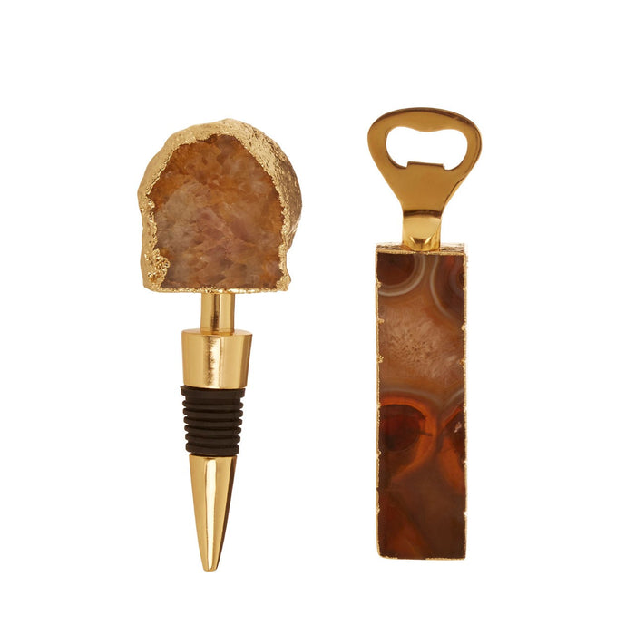 Natural Agate Bottle Opener & Stopper