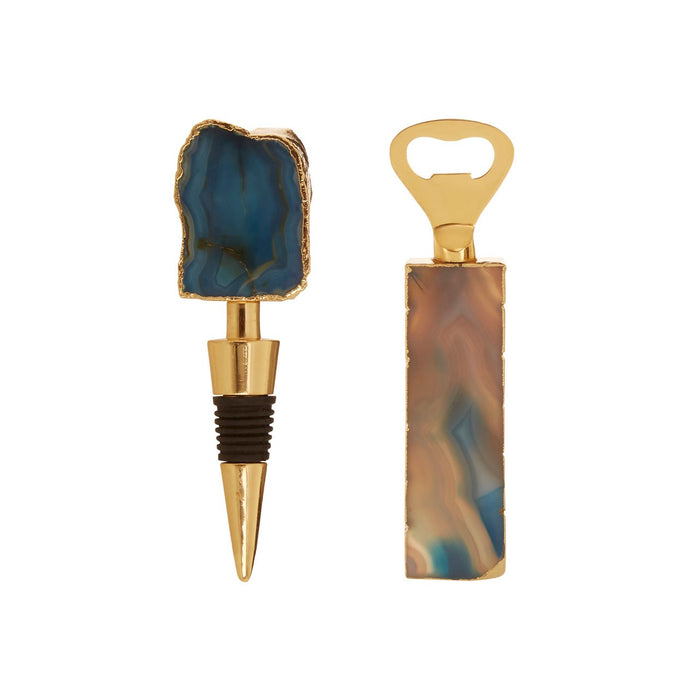 Blue Agate Bottle Opener & Stopper