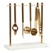 Gold Bar Tool Set and White Marble Stand