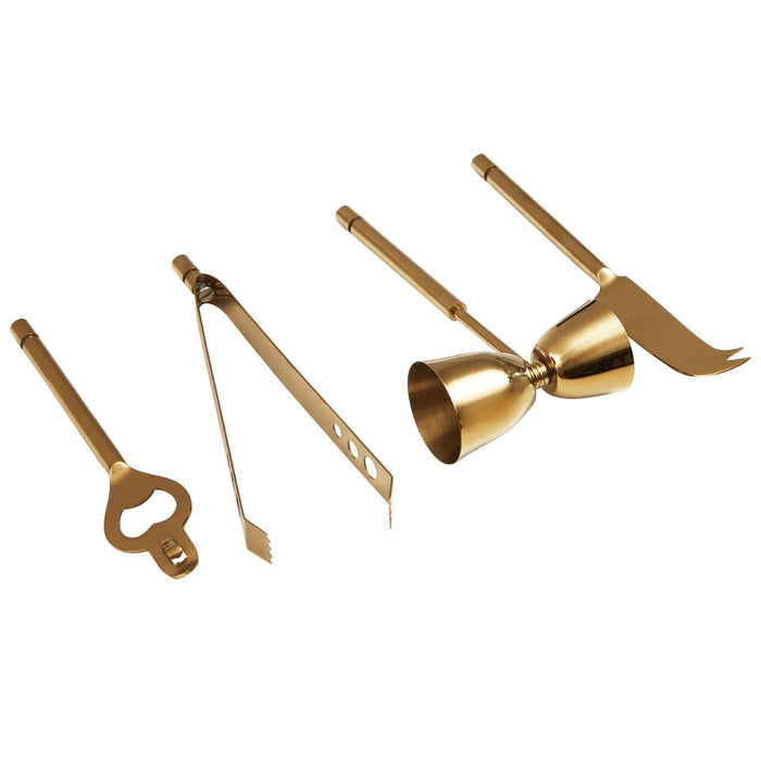 Gold Bar Cocktail Accessory Set