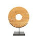 The Teak Disc on Stand Small