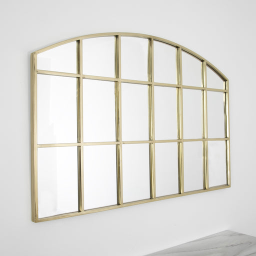 Arched Window Mirror Gold