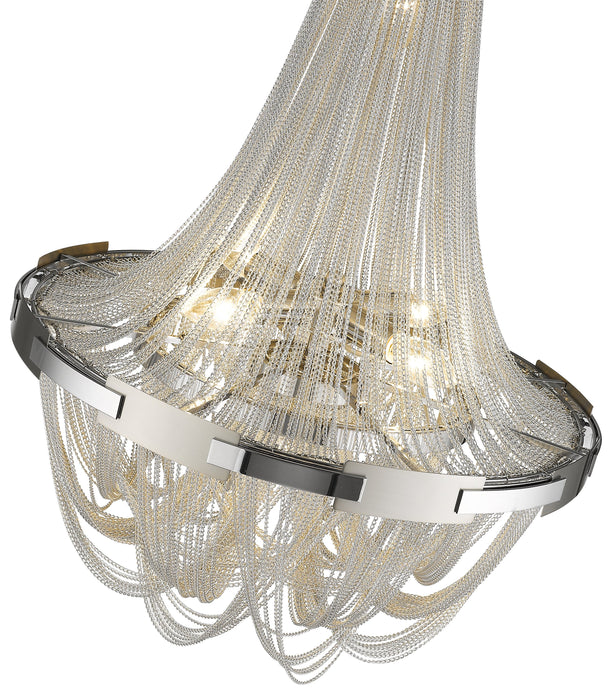 Naos Nickel 500mm Chain Ceiling Light