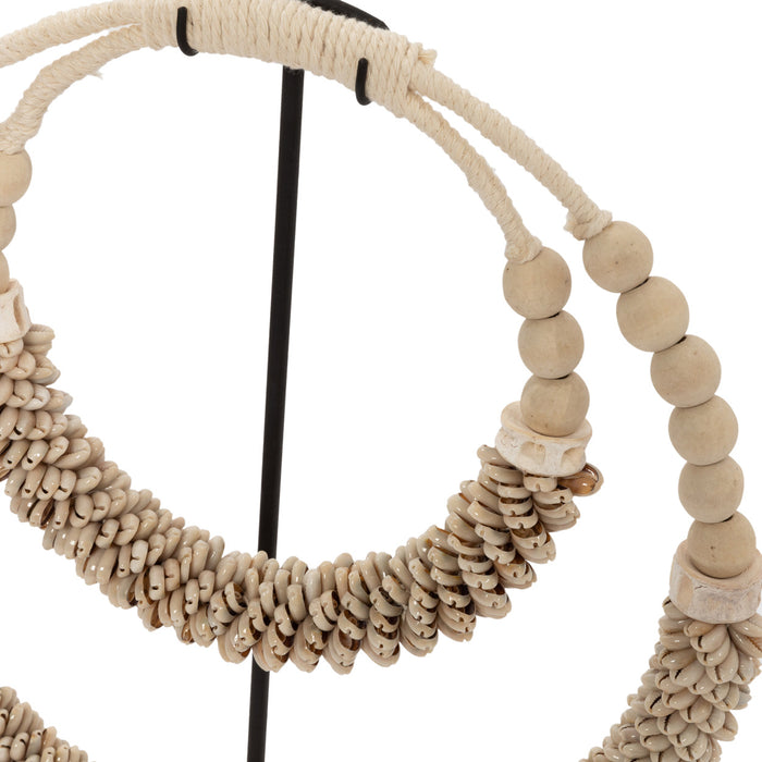 Boho Shell Necklace on Stand