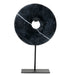 Black Marble Disc on Stand